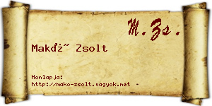 Makó Zsolt névjegykártya