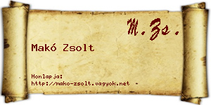 Makó Zsolt névjegykártya