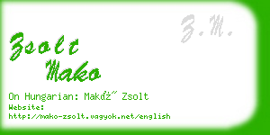 zsolt mako business card