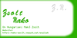 zsolt mako business card